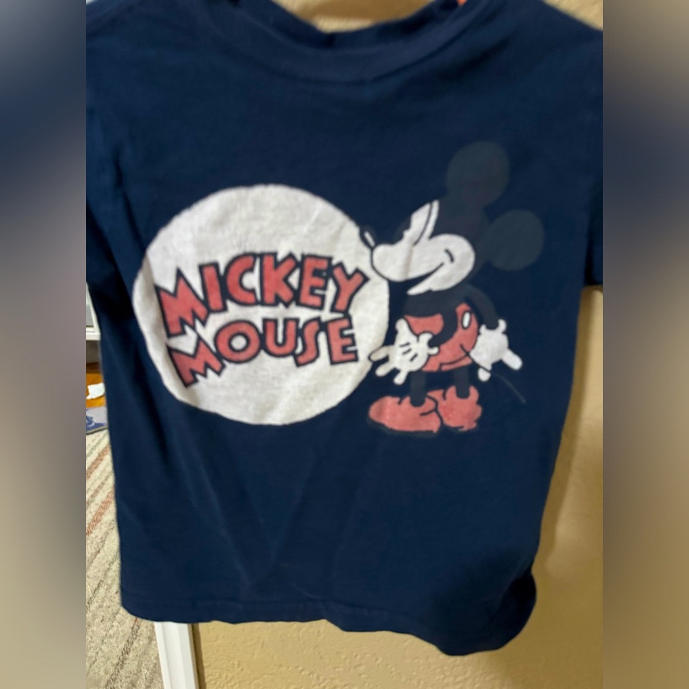 Original Disney vintage toddler tee blue with Mickey Mouse